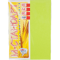 Бумага цветная А4 100 листов 321Green салатовый