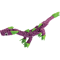 Модульное оригами «Динозаврик» 206 модулей