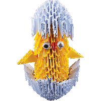 Оригами модульное «Цыпленок в скорлупе» 468 модулей -Бумагия-