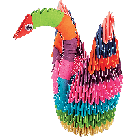 Модульное оригами «Радужный лебедь» 382 модулей