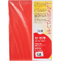 Бумага цветная А4 100 листов 250/CO44 красный интенсив -Бумагия-