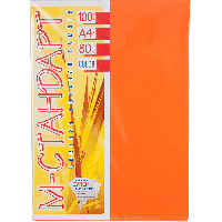 Бумага цветная А4 100 листов 240/OR43 оранжевый интенсив