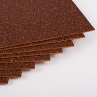 Фоамиран с глиттером 20х30 см 10 листов 2 мм коричневый (Арт. 7947)