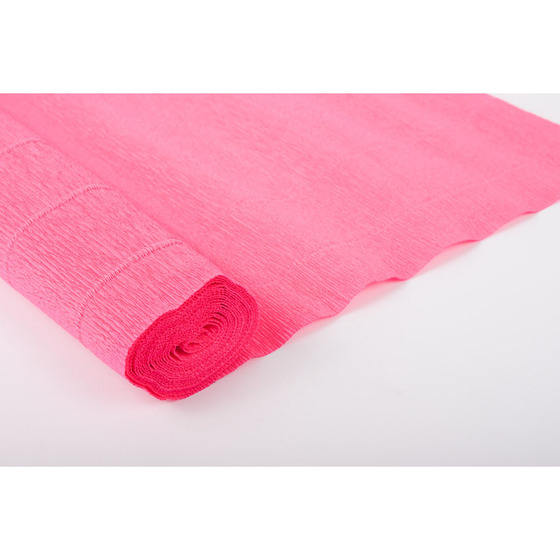 Креп-бумага (гофрированная) Италия №551 шоковый розовый -Бумагия-