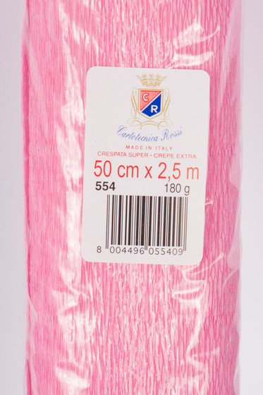 Креп-бумага (гофрированная) Италия №554 бледно-розовый -Бумагия-