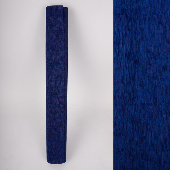 Креп-бумага (гофрированная) Италия №555 синий -Бумагия-