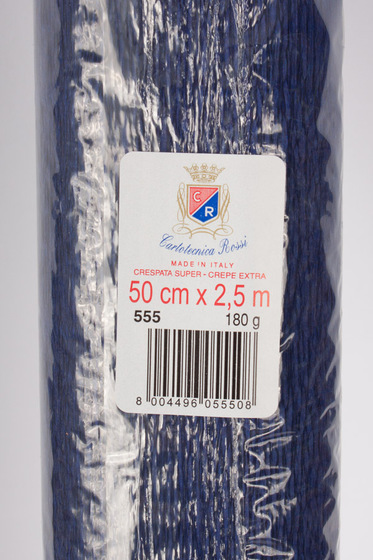 Креп-бумага (гофрированная) Италия №555 синий -Бумагия-