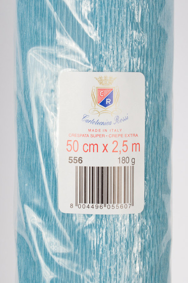 Креп-бумага (гофрированная) Италия №556 голубой -Бумагия-