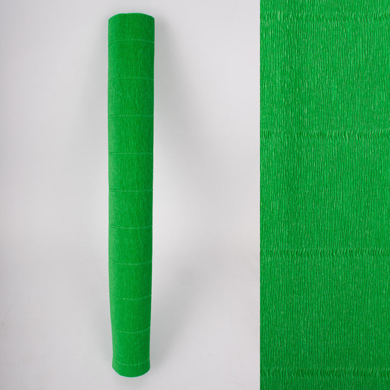 Креп-бумага (гофрированная) Италия №563 зеленый -Бумагия-