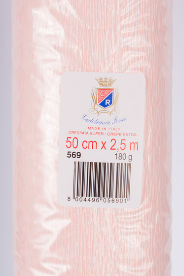 Креп-бумага (гофрированная) Италия №569 мягкий розовый -Бумагия-