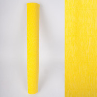 Креп-бумага (гофрированная) Италия №575 желтый лимон -Бумагия-