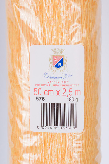 Креп-бумага (гофрированная) Италия №576 оранжевый -Бумагия-