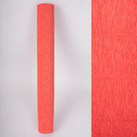 Креп-бумага (гофрированная) Италия №583 оранжево-красный