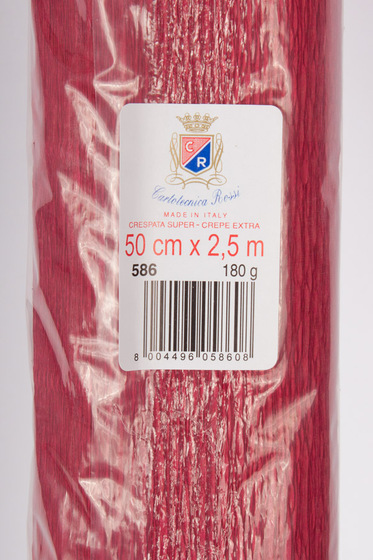 Креп-бумага (гофрированная) Италия №586 красный кармен -Бумагия-