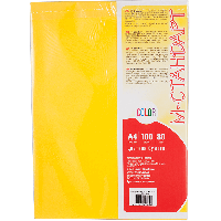 Бумага цветная А4 100 листов IG50 желтый интенсив