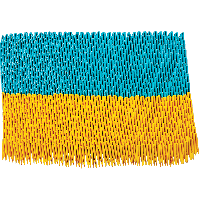 Оригами модульное «Флаг Украины» 888 модулей -Бумагия-