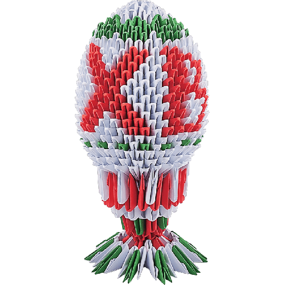 Набор для творчества модульное оригами «Яйцо на подставке» 842 модуля -Бумагия-