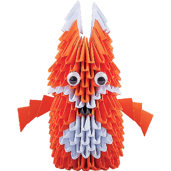 Модульное оригами «Лисичка» 326 модулей -Бумагия-