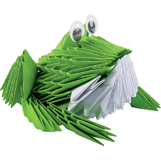 Оригами модульное «Лягушка» 228 модулей -Бумагия-