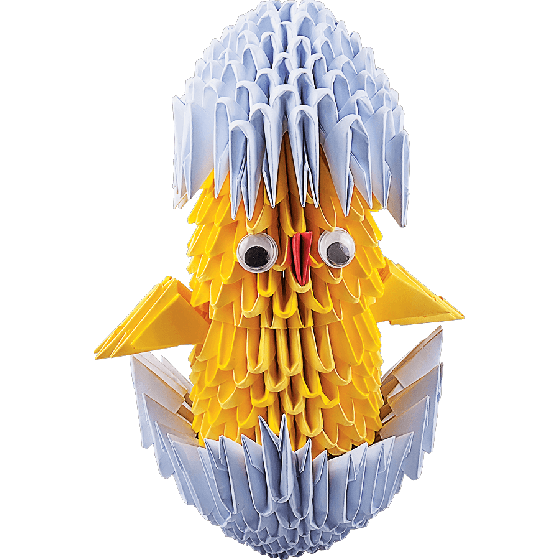 Оригами модульное «Цыпленок в скорлупе» 468 модулей -Бумагия-