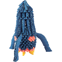 Модульное оригами «Ракета» 515 модулей -Бумагия-