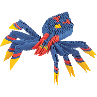 Модульное оригами «Синий паук» 254 модуля