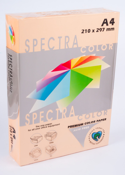 Бумага цветная А4 500 листов 80 г/м2 Spectra\Mondi IQ, персик пастель №150/SA24 -Бумагия-