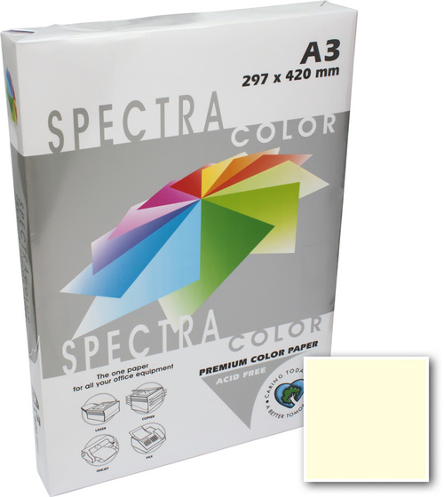 Бумага цветная А3 500 листов 80 г/м2 Spectra color IT100 Ivory слоновая кость пастель -Бумагия-