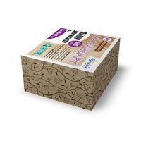 Блок бумаги для заметок в картонном боксе 75 х 70 мм, 400 листов, цветная CQ-6630 «Цветочный мотив» -Бумагия-